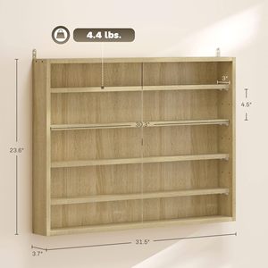 Estante de Almacenamiento de Madera para Montar en la Pared SENYU, Organizador de 5 Niveles para Juguetes, Tarjetas, Autos, Diseño Minimalista, Acabado Lacado Duradero - Product Image 2
