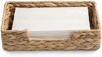 Panier de rangement rectangulaire de style bohème, porte-serviettes en rotin, organiseur de papeterie, plateau, porte-papier pour comptoir de cuisine