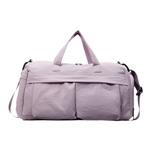 Sac de sport en toile lavande avec sangle réglable, grande capacité, sac de voyage unisexe, fermeture éclair, sac de sport décontracté - Product Image 1