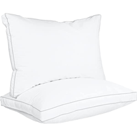 Oreiller de lit moderne personnalisable en polyester doux et moelleux en fibre de haute densité soutien du cou hypoallergénique pour un sommeil confortable