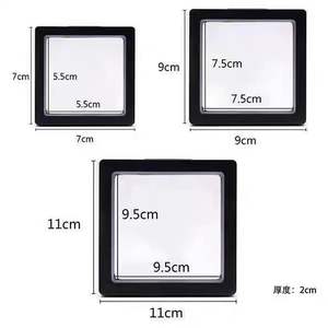 Portable rouge à lèvres <span class=keywords><strong>boucles</strong></span> <span class=keywords><strong>d</strong></span>'<span class=keywords><strong>oreilles</strong></span> anneaux colliers flottant vitrine paquet carré Transparent clair PE Film bijoux boîte de rangement - Product Image 2