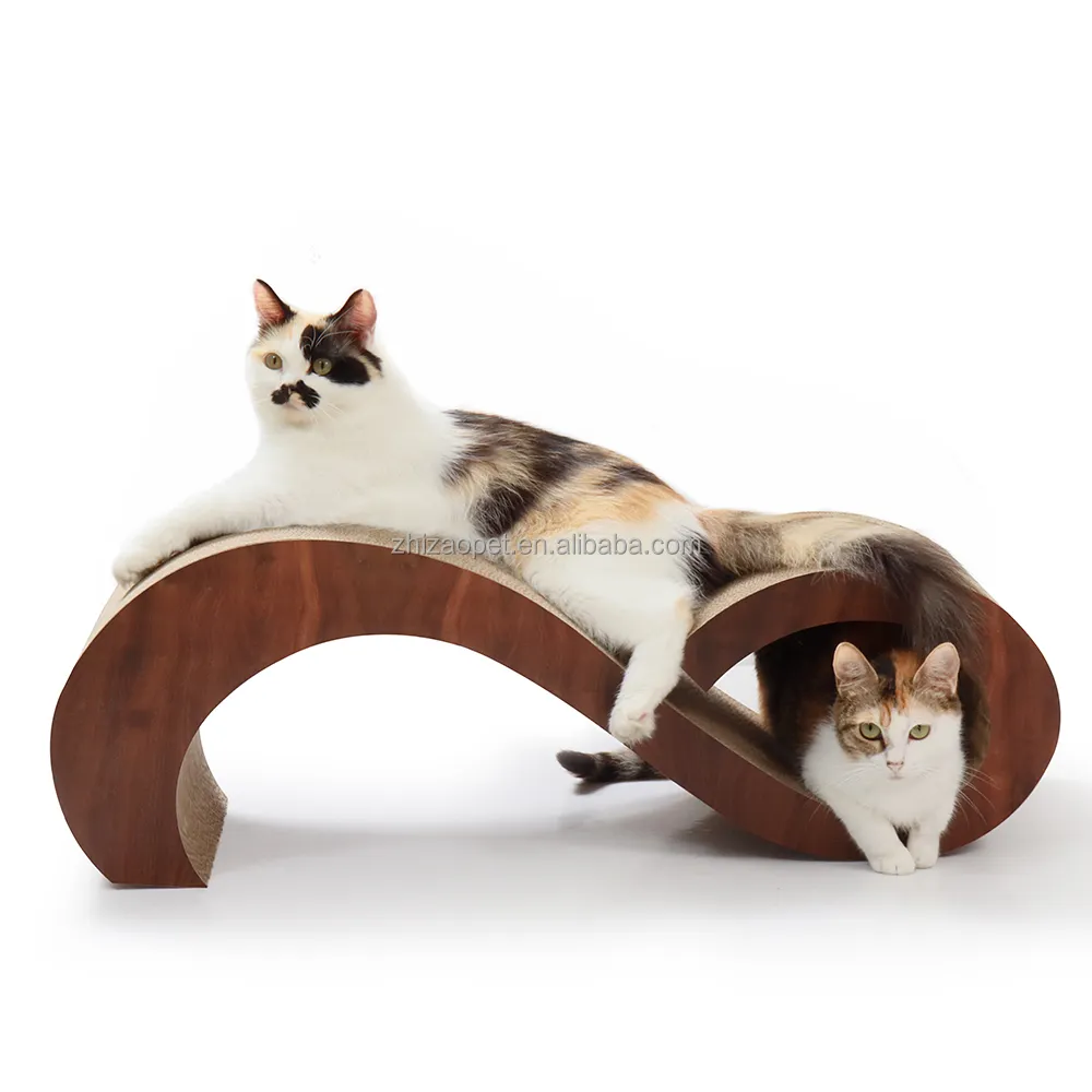 Large Size S Shape Corrugated Paper Cardboard Scratcher for Cats