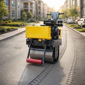 Compacte rouleuse vibrante à tambour unique hydraulique à commande manuelle, moteur diesel Changchai, pour le compactage du sol et le remblaiement de fosses - Product Image 1