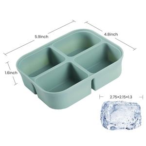 Contenants de stockage d'aliments pour bébés sans BPA, sûrs pour la maison, en silicone souple de qualité alimentaire, bac à glaçons pour congélateur avec couvercle en silicone - Product Image 6