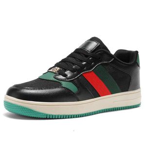 2026 New Genuine Leather Rubber Toe Lace-up Running <b>Shoes</b> Vintage Distressed Low Top Skate Sneakers Men's Casual Autumn Summer - Product Image 3