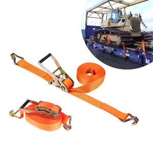Chine vente en gros de 50mm sangles d'arrimage à cliquet robustes sangle de charge ceintures d'arrimage de cargaison S crochet Double J crochet Sangle a Cliquet pour camion - Product Image 3