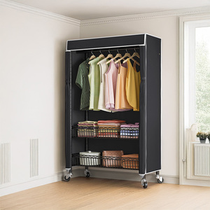 OEM ODM Porte-vêtements réglable à 3 niveaux avec roues pour accrocher les vêtements dans la chambre à coucher, la salle de bain et le salon - Product Image 3