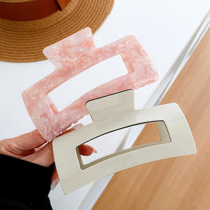 High Quality Custom Design Logo Oversized 13.5cm Acetate Claws <b>Clip</b> Square Hairpin Hair Accessories for Woman - Product Image 2