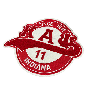 Grand patch brodé en chenille KAY à coller au fer pour sweats à <span class=keywords><strong>capuche</strong></span>, fraternité KAY, hommes, grec, année grecque, numéro 1911, diamant rouge 1911 - Product Image 5