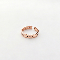 Bague ouverte minimaliste à maillons en forme de flèche, plaquée or 18 carats, en acier inoxydable, réglable et empilable, pour femme, cadeau d'anniversaire, bijoux