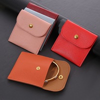 Pochette de luxe en cuir PU pour bijoux, avec bouton-pression, pour bracelets et boucles d'oreilles, sacs cadeaux