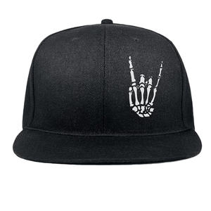 Customized <b>Halloween</b> Cosplay Goth Embroidered Flat <b>Top</b> Hip-hop Hat Common Fabric Adjustable Snapback Hat for Men - Product Image 1