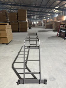 <span class=keywords><strong>Escalera</strong></span> Multiusos Moderna de Acero al Carbono de 3.6m, <span class=keywords><strong>12</strong></span> <span class=keywords><strong>Peldaños</strong></span>, 4*3, Ajustable y Segura para Apartamentos, <span class=keywords><strong>Precio</strong></span> Directo de Fábrica - Product Image 6