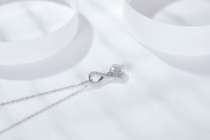 Nuevo Collar con Colgante de Moissanita Estilo Geométrico Angel Kiss 2024, Chapado en Plata, Joyería Moderna para Regalo de Aniversario - Product Image 5