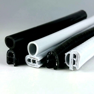 Joint d'étanchéité en caoutchouc silicone à installation facile, bande de protection de bord de porte en forme de U, noyau en acier inoxydable, résistant à la chaleur et aux produits chimiques HR-06S - Product Image 1