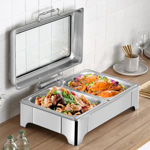 Plat Chafing Électrique Doré de Luxe pour Buffets de Restauration, Chauffe-Plats pour Hôtels et Restaurants - Product Image 3