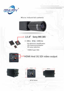 IMX385 1/1.8 WDR vidéo en direct EX HD-SDI HD compatible MI 1080P 60fps boîte de sécurité Microscope industriel haute résolution DVR données - Product Image 4