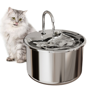 Fontaine automatique pour animaux de compagnie ultra silencieuse, en acier inoxydable, 2L, à brancher - Product Image 1