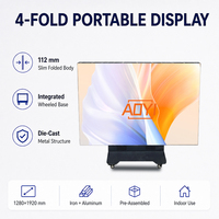 Pantalla LED Portátil Plegable de 1280X1920mm, 4 Paneles, P1.53 P1.86 P2, Píxeles Finos, Pantalla Publicitaria con Sistema de Control Inteligente