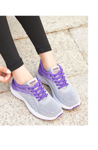 Moda barata casual transpirable color a juego zapatos deportivos para mujeres y niñas - Product Image 2