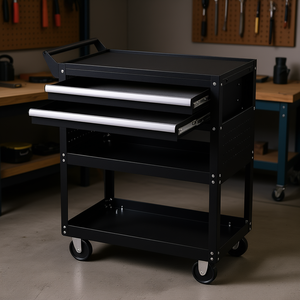 Carrito de trabajo rodante con 3 cajones, capacidad de 400 lb, gabinete para herramientas con ruedas, carrito de almacenamiento de estilo industrial - Product Image 2