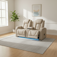 Ensemble de canapés inclinables électriques de luxe avec mécanisme stable, multi-places, mobilier complet
