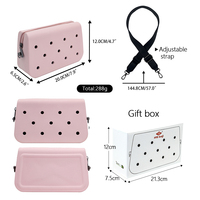 Tas Tote Mini EVA Lucu untuk Clog Charms DIY Desain Lubang Punch, Tas Selempang yang Menyenangkan untuk Hadiah Hari Ibu dengan Kotak 2026 Grosir