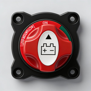 Car Battery Modification <b>Switch</b> 1 Pole 66x70mm ABS Red A705 <b>12V</b> 24V 48V DC Disconnect For Vehicle And Ship - Product Image 4