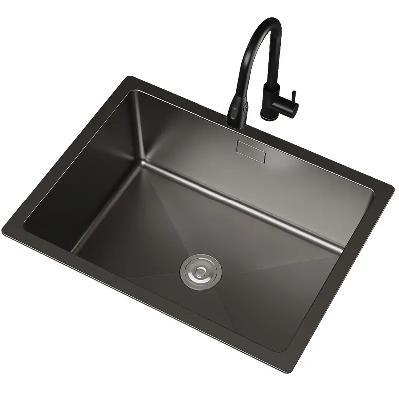 Nano kitchen 304 stainless steel handmade small sink, single tank, mini small size dish basin made in China