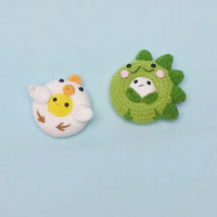 Poupée amigurumi dinosaure poulet mignonne en crochet fait main, pendentif en laine tricotée, décoration de sac, cadeau artisanal créatif pour filles
