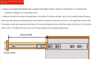 Correderas <span class=keywords><strong>de</strong></span> Cajón Modernas <span class=keywords><strong>de</strong></span> Cierre Suave y Silencioso <span class=keywords><strong>de</strong></span> 45 <span class=keywords><strong>cm</strong></span>, Montaje Inferior, con Rodamientos <span class=keywords><strong>de</strong></span> Bolas Sólidos para Muebles <span class=keywords><strong>de</strong></span> Cocina, Acero Laminado en Frío - Product Image 3