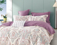 Parures de lit imprimées en coton doux de luxe, qualité hôtelière, 200TC 300TC, ensembles de housses de couette imprimées, ensembles de draps imprimés
