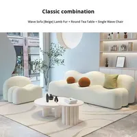 Canapé modulaire moderne couleur crème, structure en bois massif, écologique, pour petit appartement, salon, extérieur, hôtel, mobilier de maison