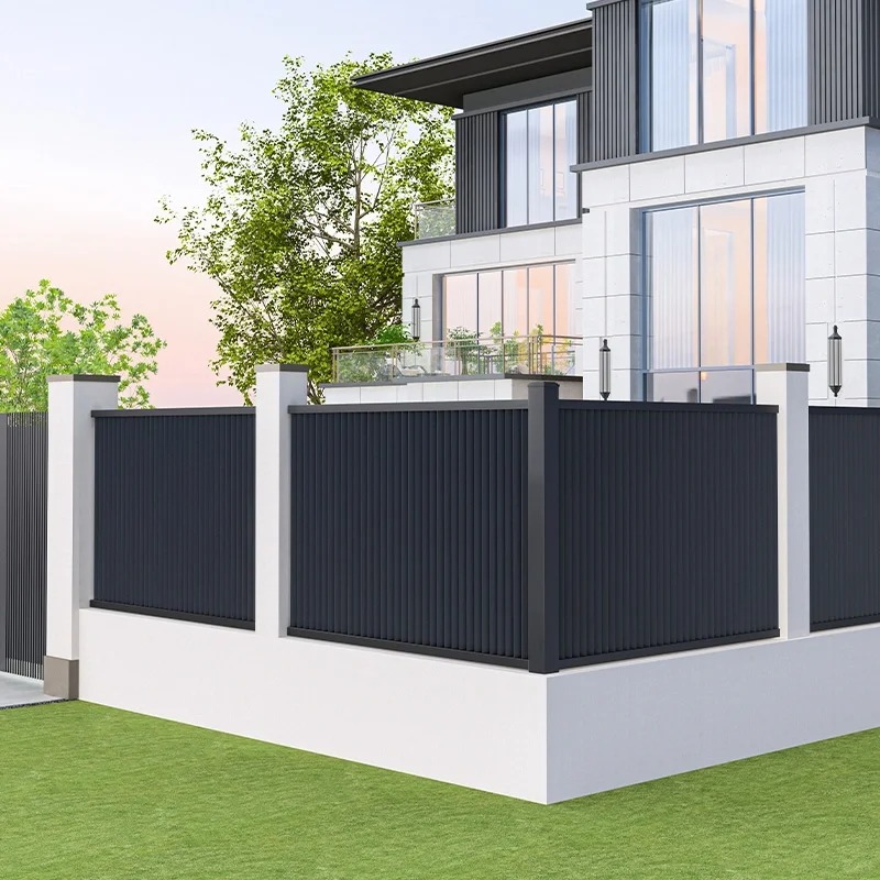 Privacy Fence Panels Privacy Modern Aluminum Security Fence High Quality Aluminum Easily Assembled Classic Wood Garden Fence