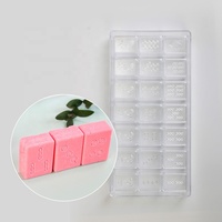 Moule en plastique DM536 pour chocolat, forme de fleur, de lèvre, d'arbre de Noël, bac à glaçons, moule en acrylique pour la décoration de gâteaux