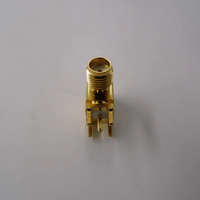 Connecteur coaxial RF SMA à angle droit, jack femelle, montage sur circuit imprimé, étanche, DC-12.4GHz