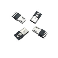 Conector Micro USB macho de 5 pines y 4 pines de alta calidad de fábrica