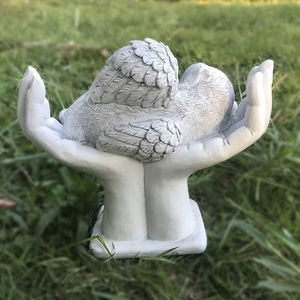 Angelo Dormiente in Resina Bianca Personalizzato con Roccia e Rosa, Accessorio per Capelli, Regalo di Condoglianze per la Perdita di Animali, Elegante Decorazione per la Casa - Product Image 5