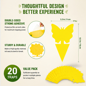 Waterproof Yellow Sticky Board for Plant <b>Pest</b> <b>Control</b> Outdoor Use - Product Image 2