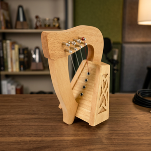 Harpe à 4 cordes en bois de hêtre, accessoire d'instrument de musique - Product Image 2