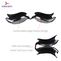 Lunettes de natation pour adultes très vendues, protection UV, étanches, revêtement arc-en-ciel, lunettes de sport pour l'extérieur