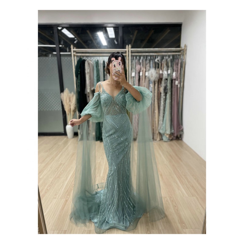 Turquoise Green Dress Wedding - 2024 New Design A-Line Turquoise Green Dress Wedding - 2024 New Design A-Line