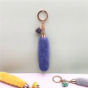 Porte-clés queue de fée/queues en fausse fourrure de vison/petit accessoire porte-clés fausse queue haute qualification fourrure charme cadeau porte-clés - Product Image 5