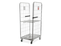 Conteneur en acier à mailles pliable de haute qualité, robuste, 1000 kg, 4 côtés, 4 roues, pour le stockage industriel et la logistique