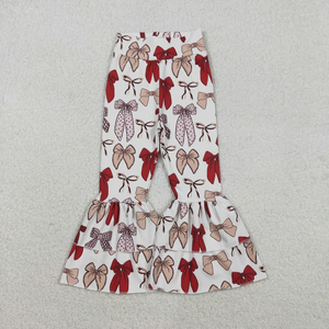 Pantalones de yoga con estampado de diseño para niñas, pantalones de yoga tipo campana para hermanas - Product Image 2