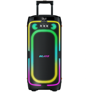 Nouvelle Enceinte de Fête à Roulettes <span class=keywords><strong>Double</strong></span> 8 pouces 140W, Système Audio Portable Boombox avec Fonction Karaoké 130 - Product Image 2