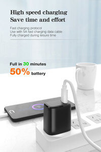 Adattatore USB con Spina USA, Caricabatterie Tipo C PD20W, Caricatore da Muro a Ricarica Rapida, Power Bank per iPhone 15 Max e <span class=keywords><strong>Samsung</strong></span> S25 Ultra - Product Image 2