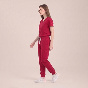 ชุดยูนิฟอร์มแพทย์สำหรับผู้หญิง ชุดยูนิฟอร์มดูแลสุขภาพ ชุดทำงานโรงพยาบาล โลโก้สั่งทำได้ คุณภาพสูง - Product Image 5