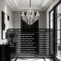 Lustre en cristal en gros, éclairage de plafond en cristal, lampe suspendue, lustre en cristal