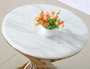 Tavolino d'Angolo di Lusso con Gambe <span class=keywords><strong>in</strong></span> Acciaio Inox Dorato e Piano <span class=keywords><strong>in</strong></span> <span class=keywords><strong>Marmo</strong></span>, <span class=keywords><strong>per</strong></span> Casa, Hotel e Ufficio - Product Image 3